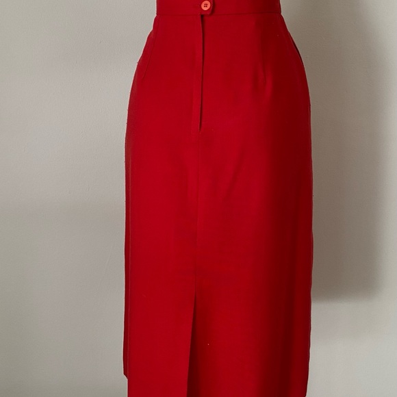 Vintage 1970s lipstick red pencil skirt - Picture 5 of 5